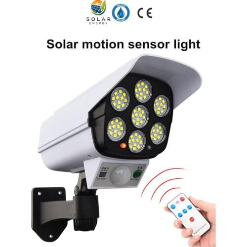 Remote solar fake monitor dummy camera light garden outdoors fairy decoration solaire lampara panel exterior spotlight yard wall