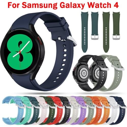 2021 new Sports Strap For Samsung Galaxy Watch 4 44mm 42mm / Watch4 Classic 46mm 42mm Replacement Band end Silicone Watchbands