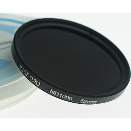 RISE 52mm slim Neutral density optical grade ND ND1000 filter for digital camera lens DV