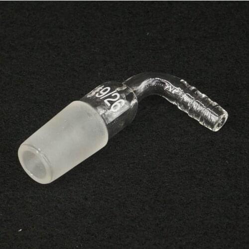 19/26 Joint 90 Degree Bend Hose Inlet Connection Adapter Laboratory Glassware