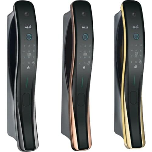 Smart Automatic Camera Lock With Peephole Wifi Fingerprint Home Door Lock Usmart Go APP Password Card Key Door Lock