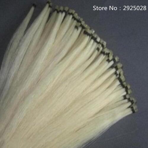 50 hanks high quality white Horse Tail Hair Violin Bow Hair Mongolian Horse Free Shipping