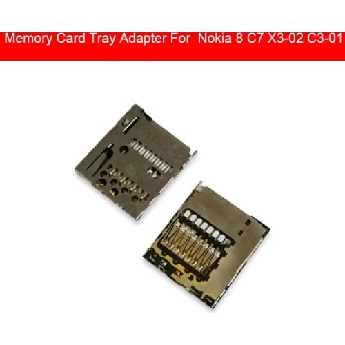 High Quality Sim Memory Reader Card Adapter For Nokia 8 C7 X3-02 C3-01 XT-1012 Sim Card Tray Holder Phone Repair Replacement