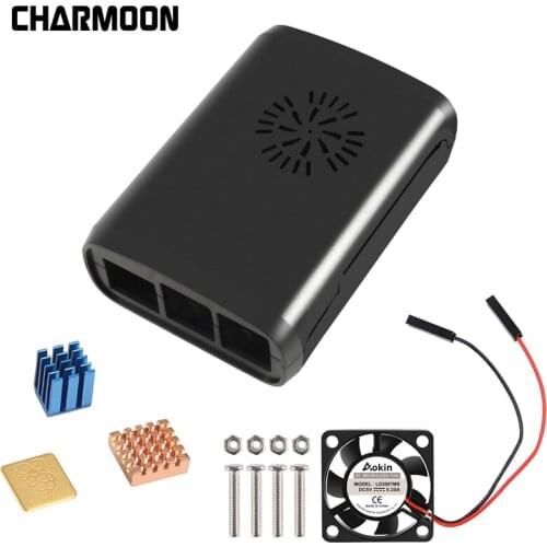 For Raspberry Pi Protective Case ABS Shell cover With Mini Cooling Fan and heat sink for Raspberry Pi 2 Model B Plus