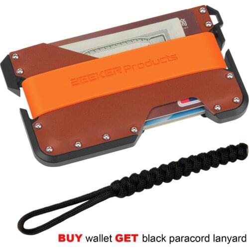 ZEEKER Slim RFID Blocking Men Metal Wallet Small Multi-function Credit Card Holder