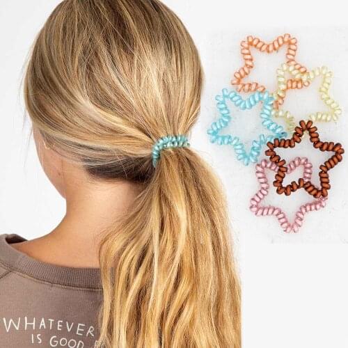 10 Pcs/ Lot Hair Bands for Women Hair Accessories Girls Spiral Hair Ties Cute Rubber Ponytail Holders Ring 2020