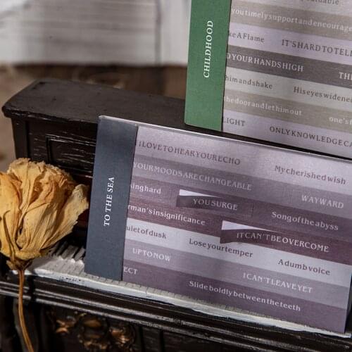 20pcs/retro phrase decoration book scrapbook photo album sticker library series diy diary sticker stationery sticker