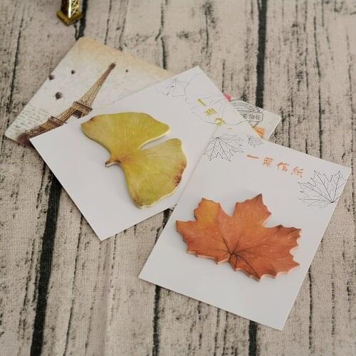 Colorful Fallen Watercolor Leaves Memo Notepad Notebook Memo Pad Self-Adhesive Sticky Notes Bookmark Promotional Gift Stationery