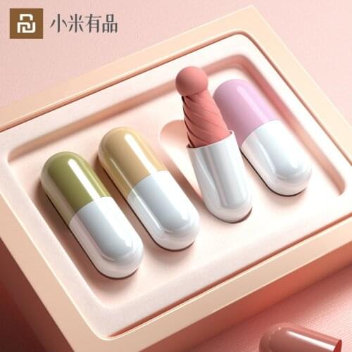 Youpin Zuodu Capsule Umbrella Outdoor Sunscreen Mini Folding Umbrella Waterproof Men Women Portable Parasol UPE 50+ UV 99% 2021