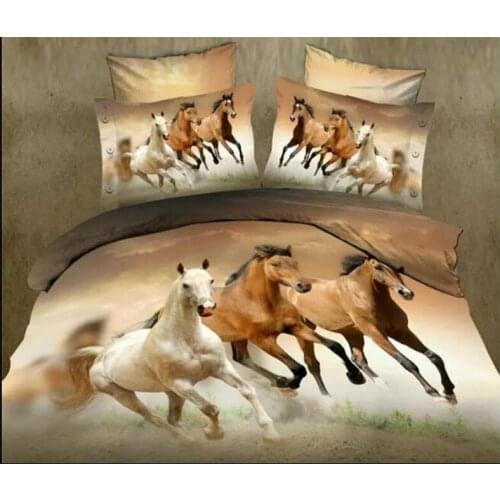3D Animal Horse bedding set twin queen full double Dusty Lightning Printed Duvet Cover Pillowshams Set Boys Bedclothes