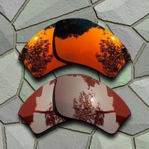 Red Orange&Bronze Brown Sunglasses Polarized Replacement Lenses for Oakley Half Jacket XLJ