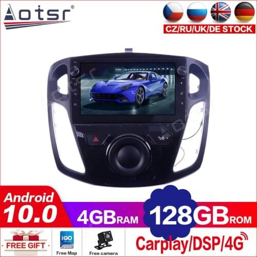 Android 10 9"For Ford Focus 2004-2013-2017 Car radio player Android 10 4+128GB GPS Navigation Multimedia Player Radio