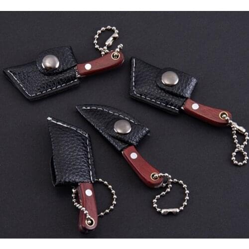 Mini Chef Knife with Sheath Keychain Mini Butcher Knife Package Opener Tools Tiny Damascus Outdoor Cutting Tool