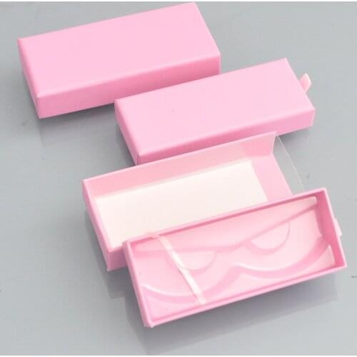 Wholesale Packaging Eyelashes Box Package Lash Boxes Case Custom Logo Faux Cils Mink Eyelashes Pink Storage Cases Bulk Vendors