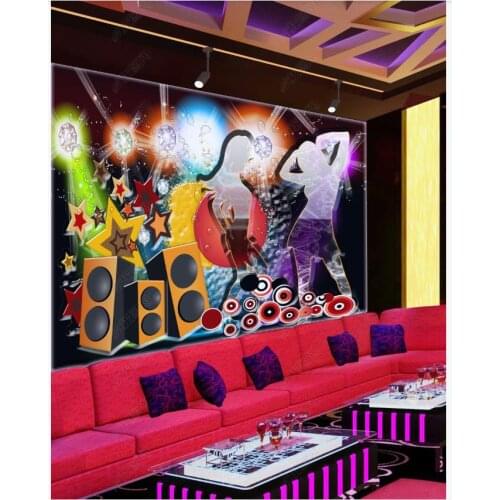 Custom photo wallpapers 3d murals wallpaper for walls 3 d stereo color carving music bar KTV store decoration background wall
