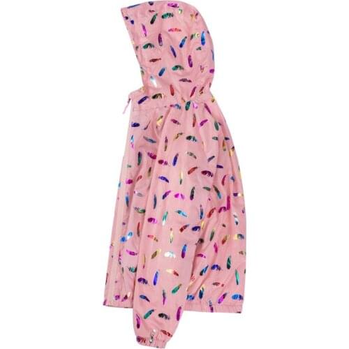 Pink Jacket with Zipper Trench Coat 3-14 Years Girl Hoodie for Baby Outerwear Kids Fashion Clothing Children Clothes