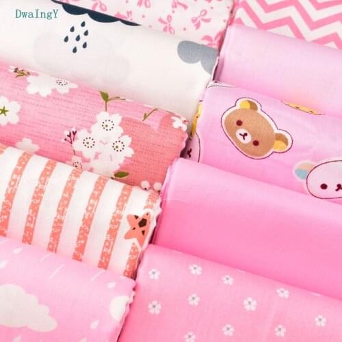 DwaIngY10pcs/lot Cartoon series Twill Cotton Fabric For Patchwork Cloth DIY,Sewing,Quilting/Quarters Material Doll 20*25cm/pcs