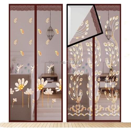Anti Insect Fly Bug Mosquito Door Curtains Magnetic Door Screen Mesh Net Automatic Closing rideau de porte 90*210cm/100*210cm