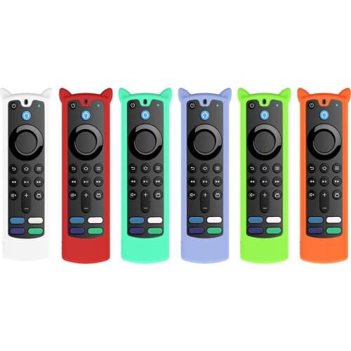 Silicone Cover Case Anti-slip Protective Case For TV Stick Remote Alexa Voice Remote 3rd Gen New Anti-drop Shock Proof