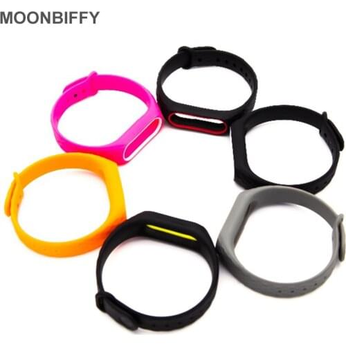 Replace Strap for Mi Band 2 Version MiBand 2 Silicone Wristbands for Mi Band 2 Smart Bracelet 5 Color for Xiao Mi Band 2
