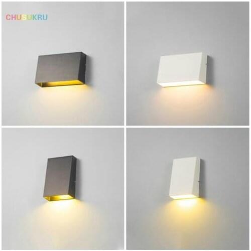 Modern outdoor wall lamp Waterproof Cube 3/6W COB Indoor LED Wall Light fixture Bathroom Lighting bedside lamp porch