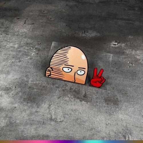 Car Styling Sticker Auto Oil Tank Window Body Vinyl Motorcycle Keyboard Decals for Anime Cartoon One Punch Man