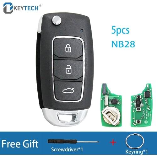 OkeyTech 5 Pieces 3 Buttons KEYDIY Multi-functional NB28 Universal Car Remote Control Key For KD900 KD900 + URG200 KD-X2 Series