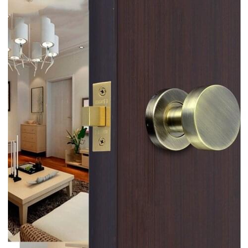 Chinese Stainless Steel Bathroom Door Lock Kitchen Keyless Door Handle Locks Indoor Silent Gate Lock Furniture Hardware Supplies