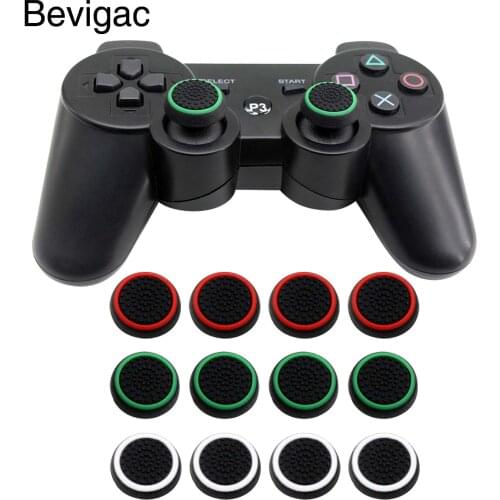 Bevigac 4pcs Silicone Cap Joystick Thumb Grip Protect Cover for Sony PlayStation Play Station PS 3 4 PS4 PS3 Xbox One Game Case