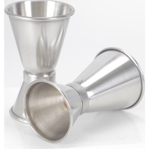 1pc 15/30ml Cocktail Bar Jigger Design Japanese Stainless Steel Measuring Cup Jigger Double Spirit Bartender