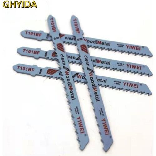 HGYIDA 100 Pcs T101DF Bi-metal T-Shank Jigsaw Blades Cutting Tool Clean For Hardwoodwood saw
