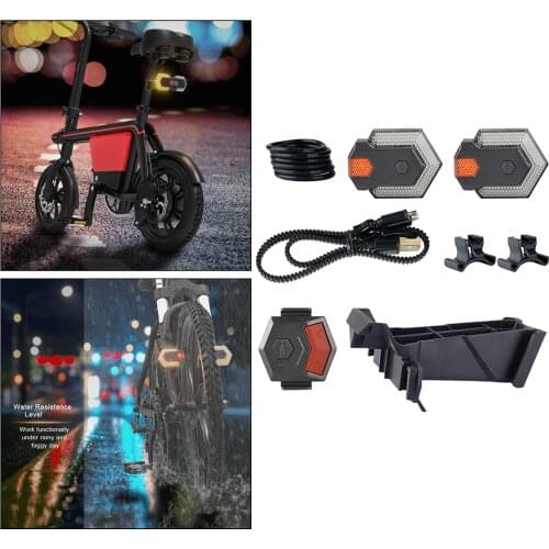 2pcs Bike Turn Signals Front Rear Light,Smart Wireless Remote Control Bike Light,Cycling Safety Warning LED Taillight