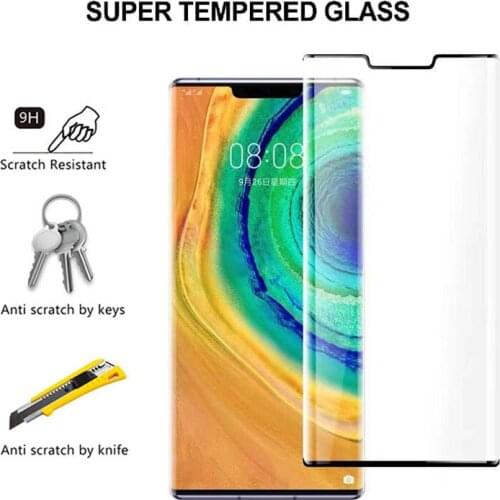 2Pcs New 9D Hot Bend Full Tempered Glass Screen Protector For Mate30Pro Mate20Pro Mate9Pro P30Pro Glass Film