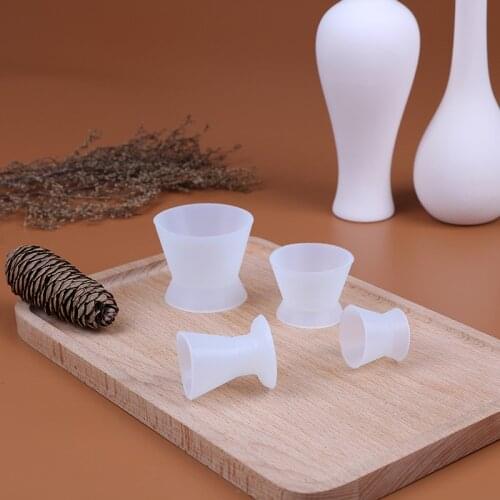 2018 Hot 4pcs/set Dental Lab Silicone Mixing Cup Self-solidifying Cups Dentist Medical Equipment Rubber Mixing Bowl DropShipping