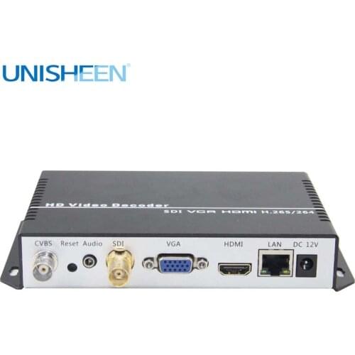 Unisheen 4K UHD RTSP RTMP SRT UDP IPC H.265 H.264 Video Decoder Muti-Viewer SDI VGA HDMI Output Repleace Topbox PC Transmitter