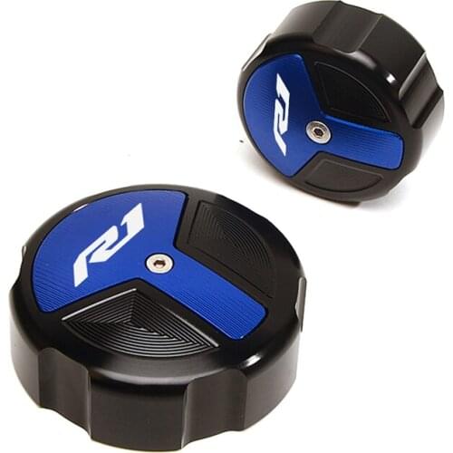 Motorcycle CNC Aluminum Rear & Front Brake Fluid Reservoir Cap Cylinder cover For YAMAHA YZFR1 YZF-R1 YZF R1 2009-2021 2020