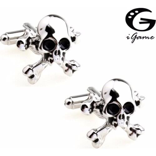 Free Shipping Skull Cufflinks 11 Styles Option Vintage Novelty Skeleton Design Quality Copper Material