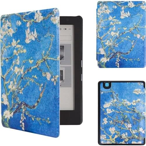 For 2016 Kobo Aura Edition 2 6'' Ereader Case Cover, Slim PU Leather Funda Capa Plus Free Gift