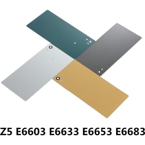 For Sony Xperia Z5 E6603 E6633 E6653 E6683 Housing Rear Door Cover Z5 5.2 inch Back Glass Battery Cover+Waterproof Sticker+NFC