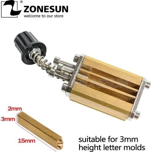 ZONESUN Mould holder of ribbon printer LT-50D coding device heat head of stamping printer heat block of printer letter die cave