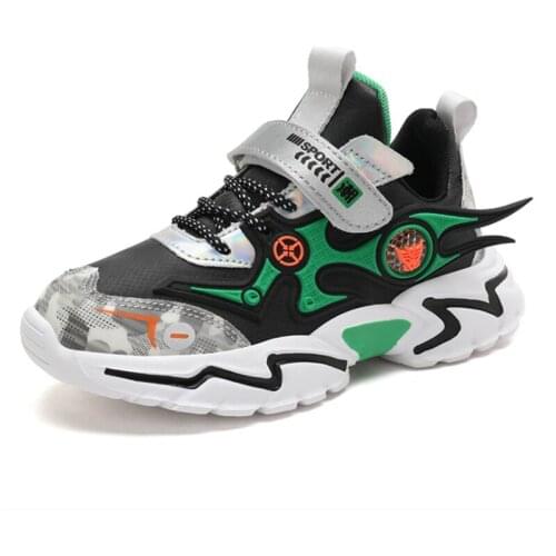 Autumn New Cartoon Children Shoes Boys Sneakers Light Kids Casual Air Leather Breathable Soft Running Fashion Sports Shoe