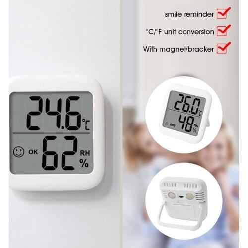 LCD Digital Temperature Humidity Meter 2.1" Display Electronic Thermometer Hygrometer Indoor Battery Operated Gauge Sensor