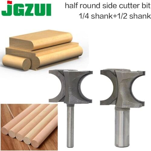 1PCS Half Round Side Cutter Bit Router Bit 12.7mm/6.35mm SHK Woodworking bits