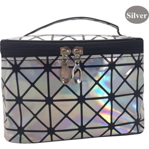 Functional Cosmetic Bag Women Fashion PU Leather Travel Make Up Necessaries Organizer Zipper Makeup Case Pouch Toiletry Kit Bag