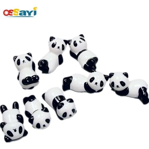Cute Ceramics China Panda Ornament Chopsticks Knife Fork Tableware Stand Holder Penholder Home Garden Potted Plants Decoration