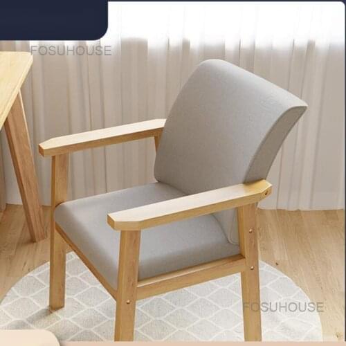 Simple Solid Wood Computer Chair Household Backrest Office Chairs Comfort Study Office Chair Bedroom Furniture Gaming Armchair