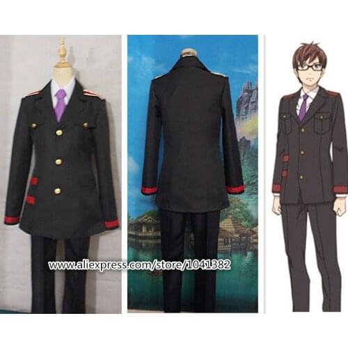 Anime cos Noragami Kazuma Cosplay Uniform Mens Halloween Costume Suit Custom Size Free Shipping