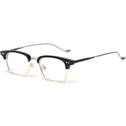 Veshion Semi-rimless Anti Blue Light Glasses Prescription Men Tr90 Metal Small Square Eyeglasses for Women High Quality
