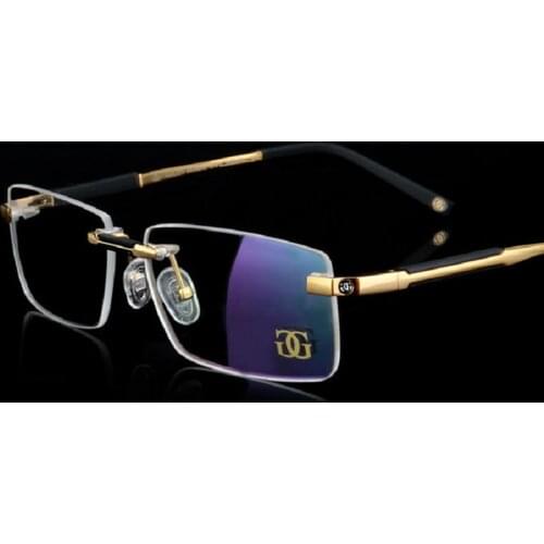 Vazrobe Prescription Glasses Men Rimless Brand Spectacles with Anti Blue Light Progressive Multifocal Lens 1.61 1.67 MR-8 Lens