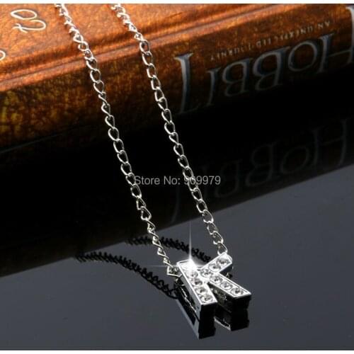 Wholesale K Letter Word Crystal Pendant Necklace Popular Design New Fashion Jewelry Jewelry High Quality